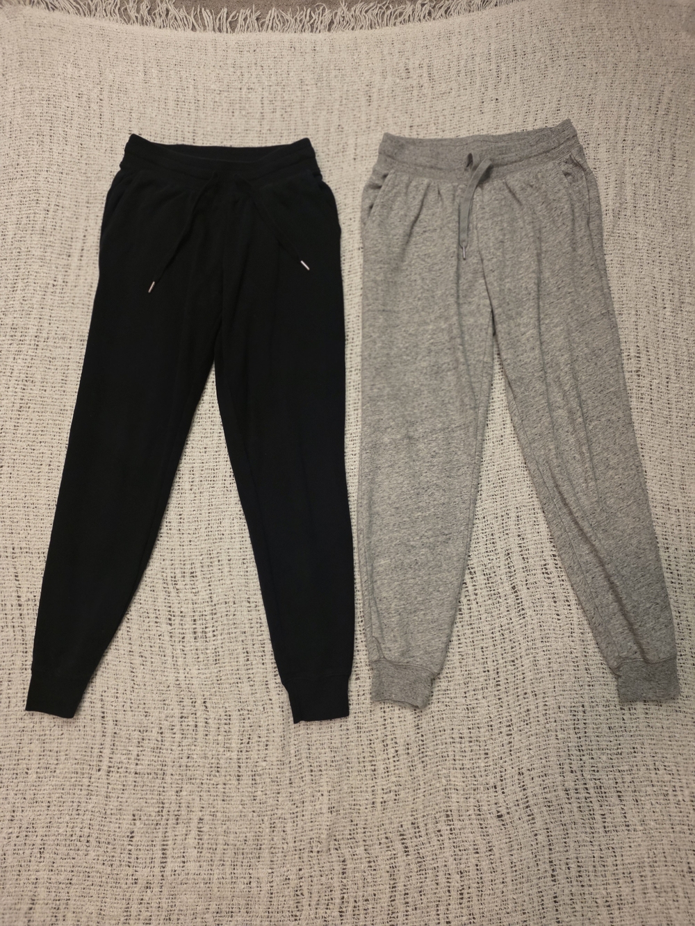 Old Navy  Jogger Pants - Black and Light Gray - Soft Drawstring Bottoms